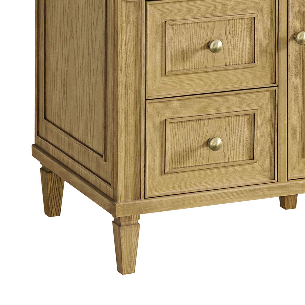 James Martin Vanities Lorelai 48&quot; Single Vanity in Light Natural Oak with 3 cm Eternal Marfil Quartz Top, , large