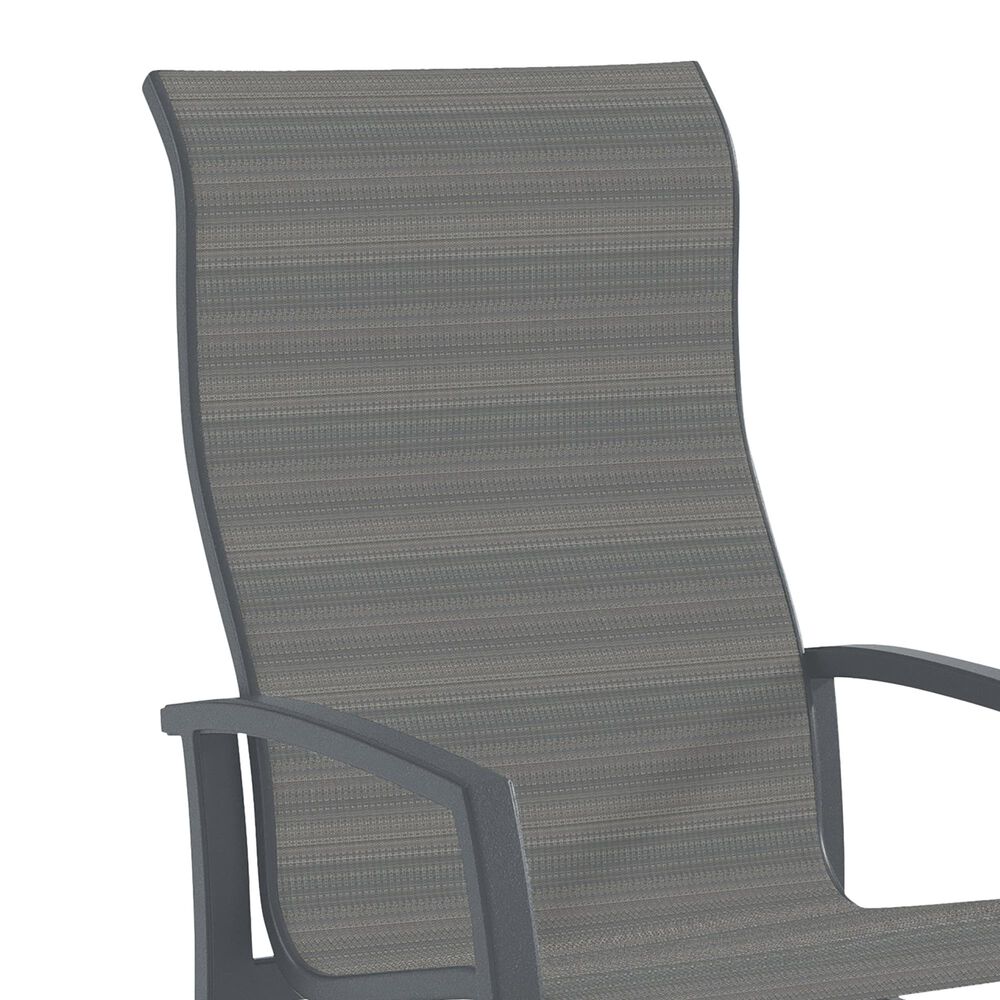 Tropitone Muirlands High Back Dining Chair with Gray Gate Sling in Graphite, , large