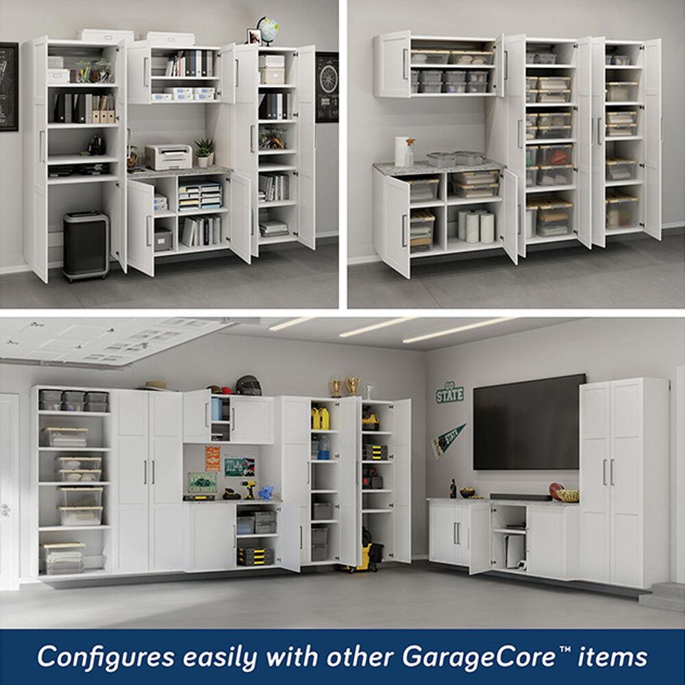 Sauder Bundled Cabinet with Faux Stone Top &amp; Doors, , large