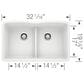 Blanco Diamond Equal Double Bowl Kitchen Sink with Low Divide in White, , large