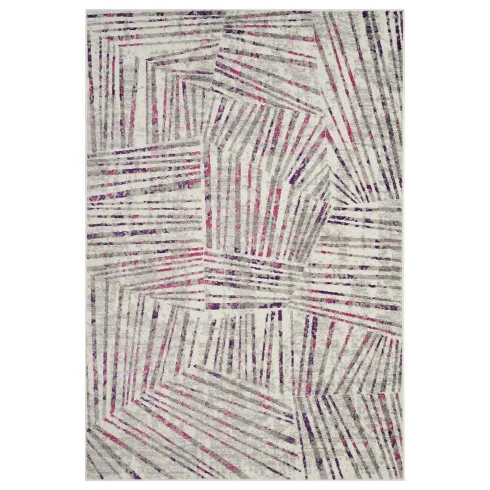 Safavieh Skyler SKY191P 4" x 6" Gray and Pink Area Rug, , large