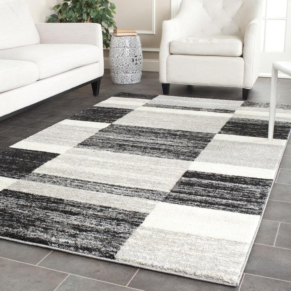 Safavieh Retro RET2692-9079 3&#39; x 5&#39; Black and Light Grey Area Rug, , large
