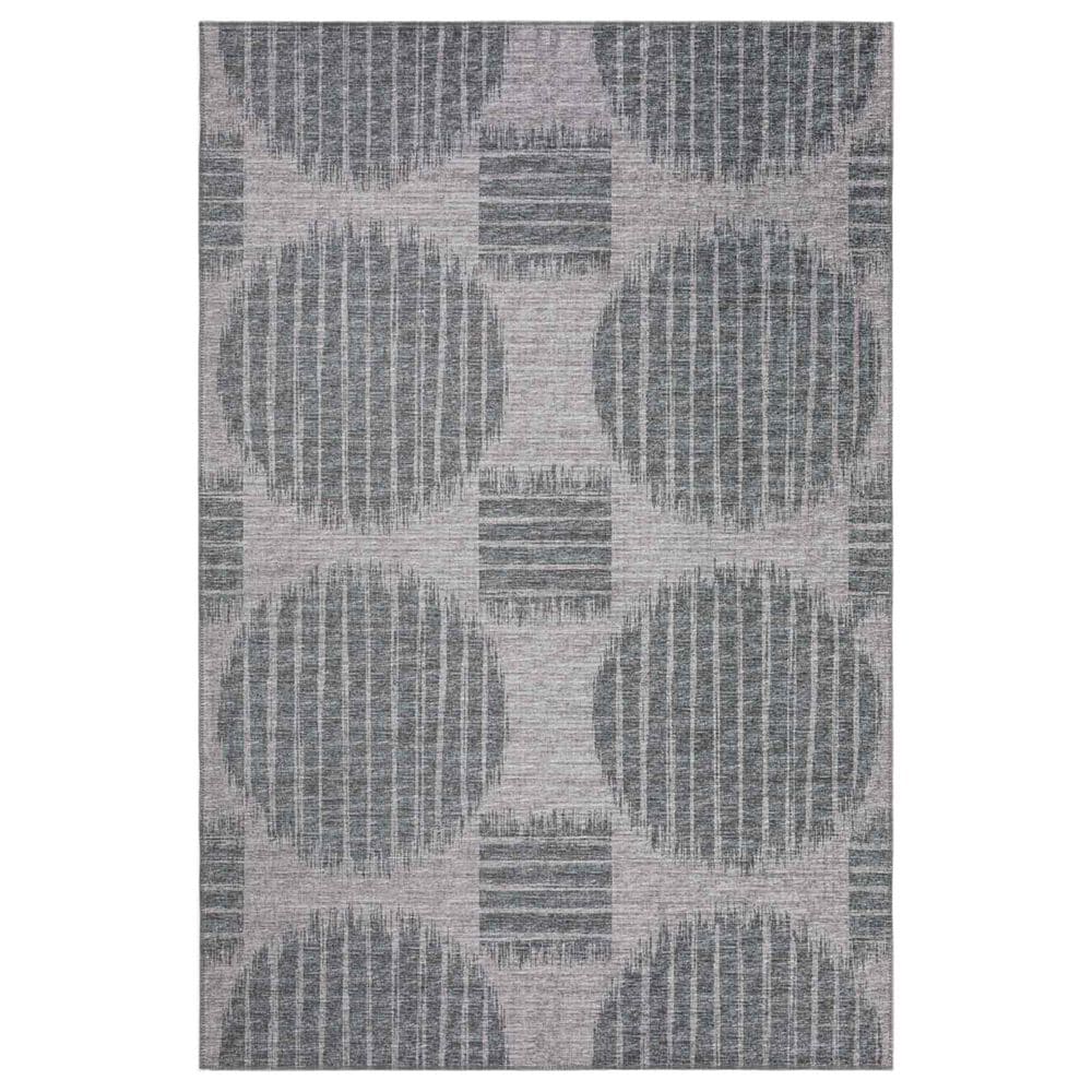 Dalyn Rug Company Sedona Geometric 8" Round Pewter Indoor/Outdoor Area Performance Rug, , large