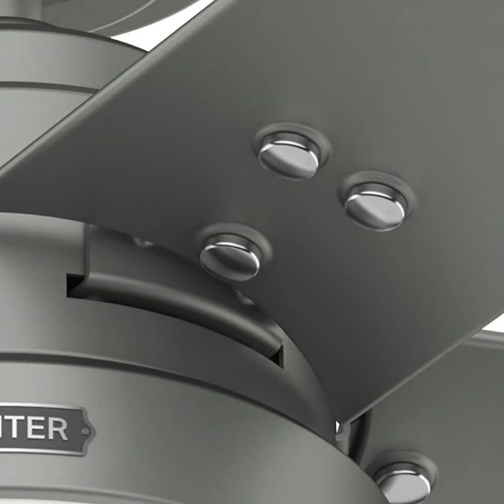 Hunter Sea Point 52&quot; Outdoor Ceiling Fan with LED Lights in Matte Silver, , large