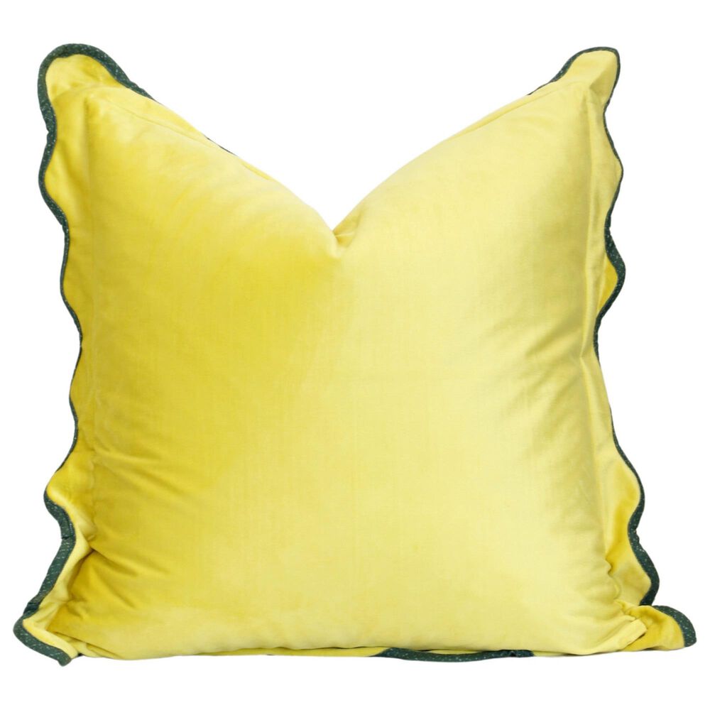 Flair Industries 22" Square Throw Pillow in Yellow, , large