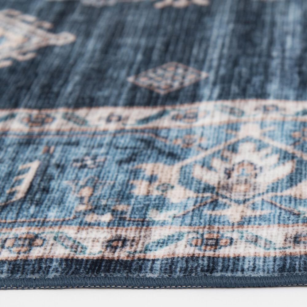 Central Oriental Rugease Raquel 5&#39; x 7&#39; Navy and Light Blue Area Rug, , large