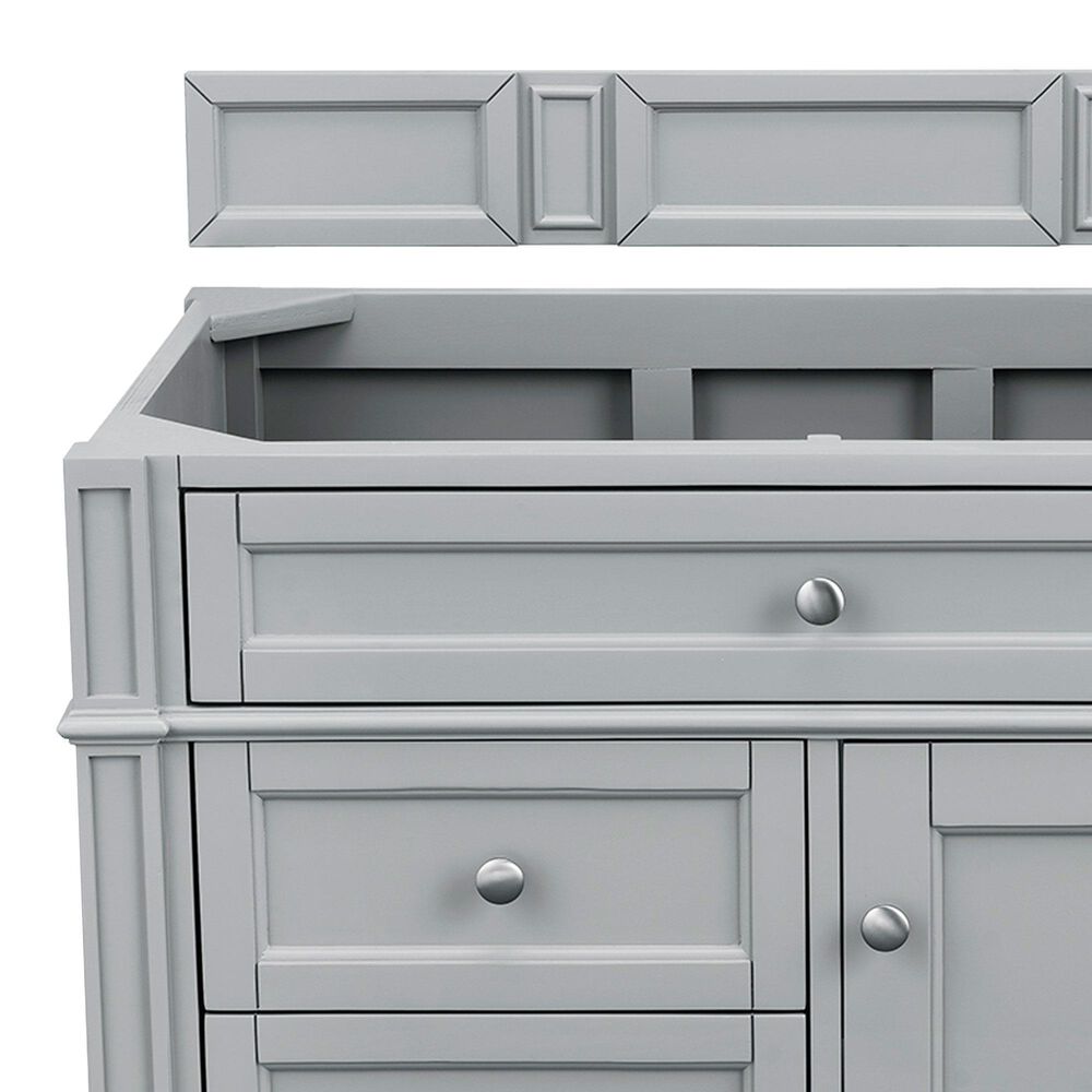 James Martin Vanities Brittany 36&quot; Single Bathroom Vanity in Urban Gray with 3 cm Carrara White Marble Top and Rectangle Sink, , large
