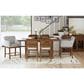 Mayberry Hill Glinda Side Chair with Light Grey Fabric in Brown, , large