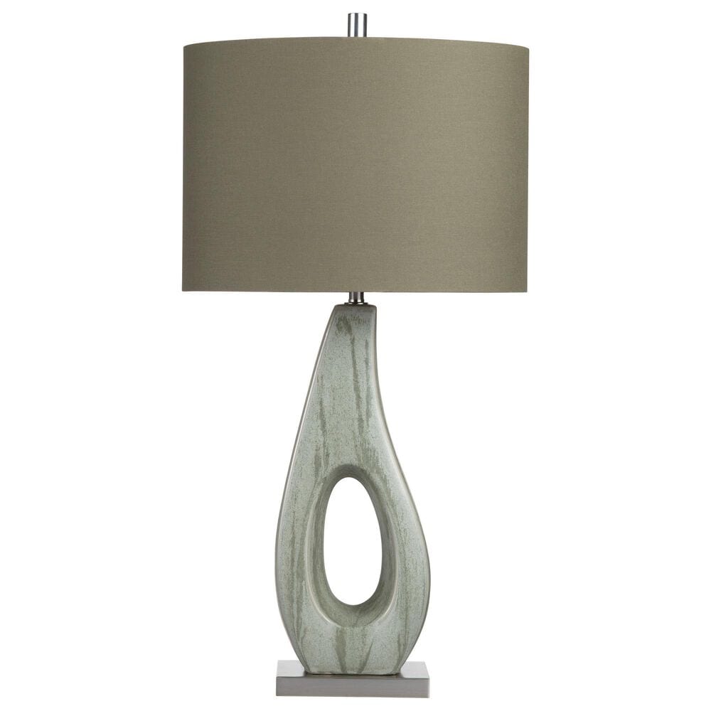 Crestview Collection Whitmore Table Lamp in Green and Nickel, , large