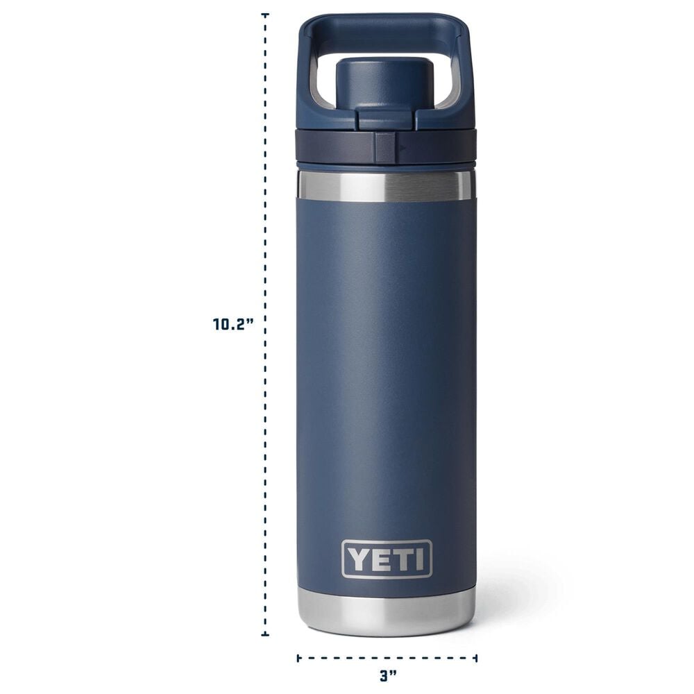 YETI Rambler 18 Oz Water Bottle with Flip Chug Cap in Navy, , large