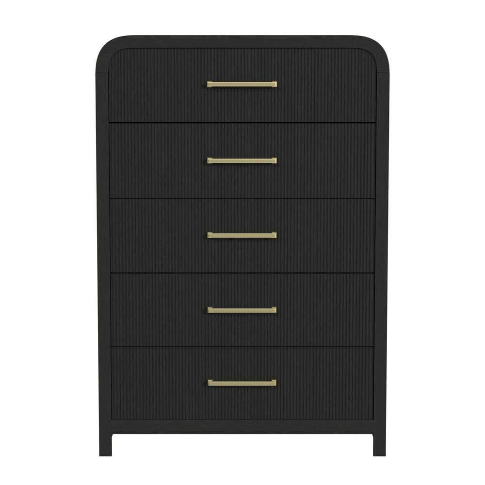 Mayberry Hill Ridgemont 5-Drawer Chest in Black, , large