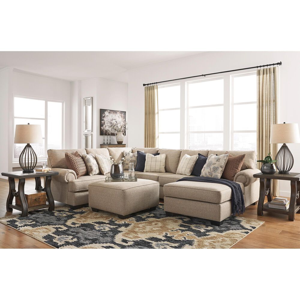 Ashley Baceno Oversized Accent Ottoman in Hemp, , large