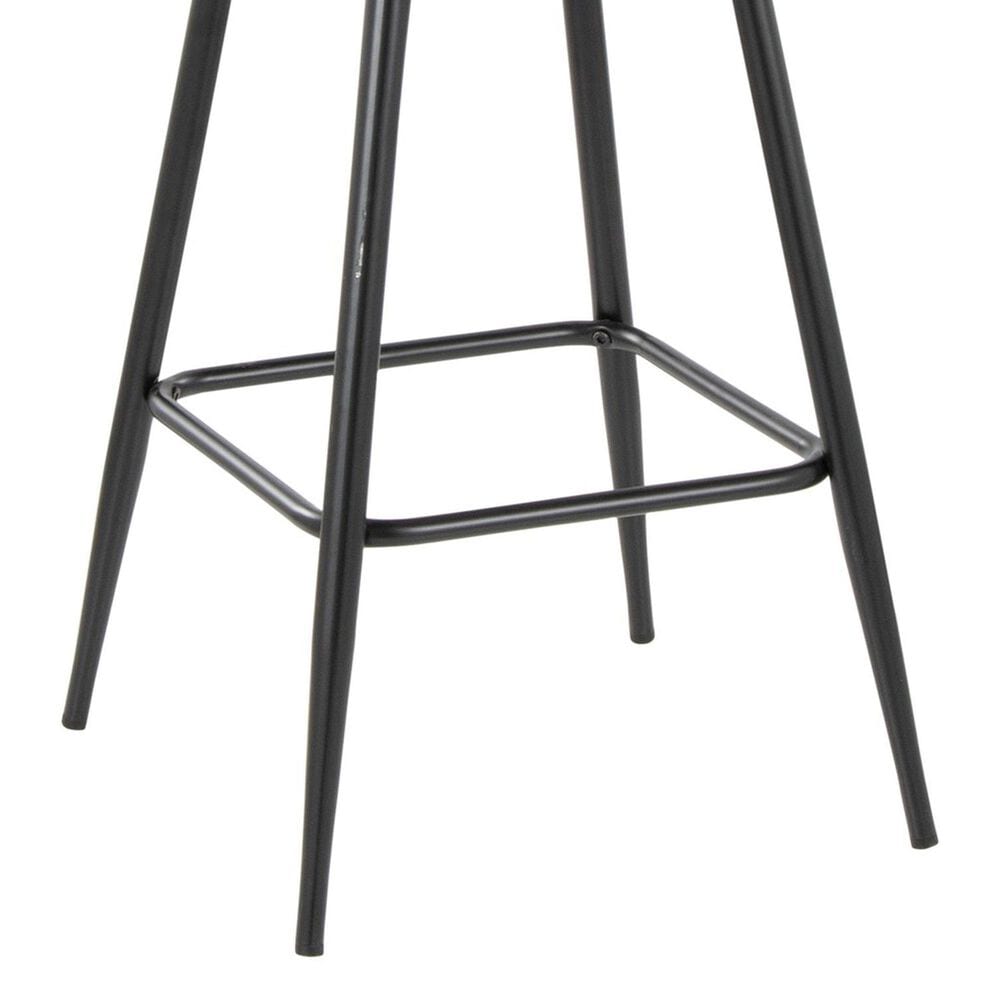 Lumisource Margarite Counter Stool with Brown Cushion in Black &#40;Set of 2&#41;, , large