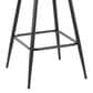 Lumisource Margarite Counter Stool with Brown Cushion in Black (Set of 2), , large