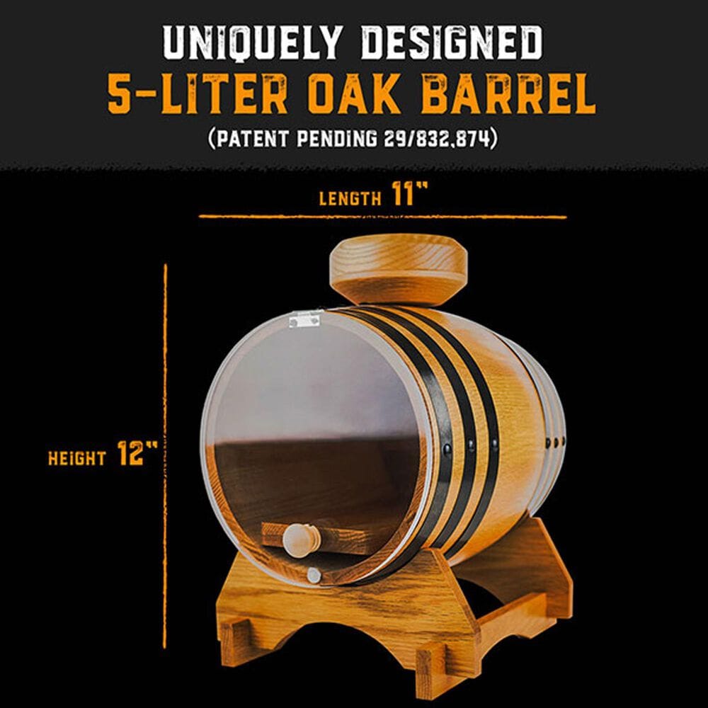 Aged &amp; Charred Smoke Barrel Kit for Cocktail in Multicolor, , large