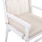 Hearth and Haven Outdoor Dining Chair with Rope Design Back and White Frame in Beige (Set of 2), , large