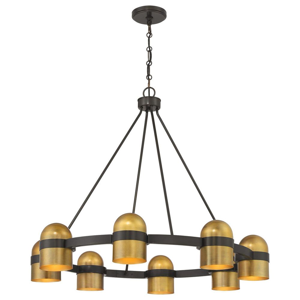 Savoy House Andover 8-Light Chandelier in Mediterranean Bronze and Riviera Brass, , large
