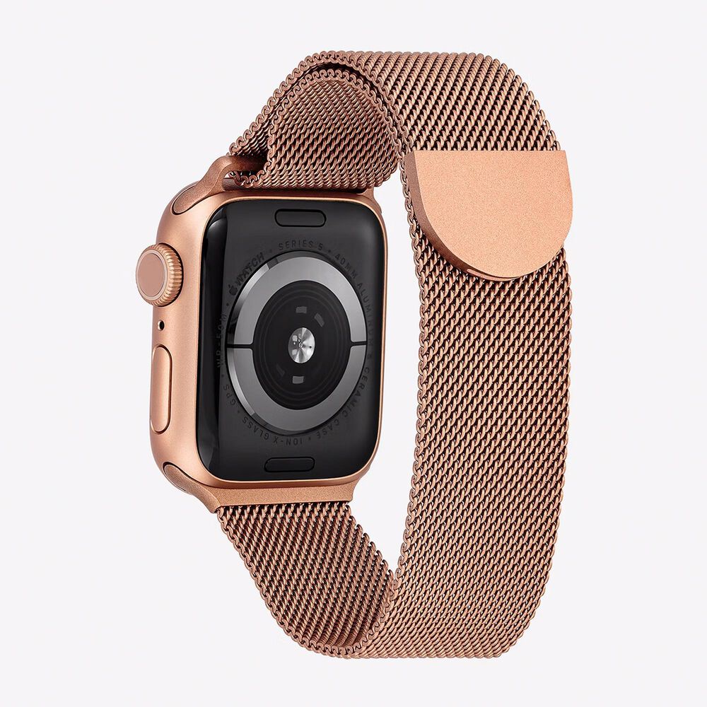 WITHit Stainless Steel Mesh Band for 38/40/41mm Apple Watch Series 1-7 in Gold, , large