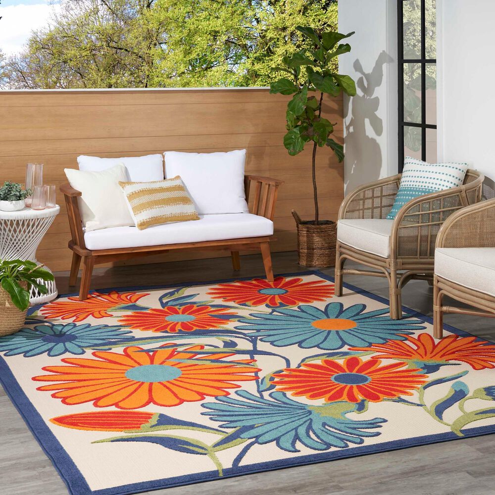 Nourison Aloha ALH33 7&#39;10&quot; x 10&#39;6&quot; Multicolor Indoor/Outdoor Area Rug, , large