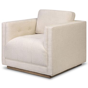 Four Hands Kiera Swivel Chair in Thames Cream, , large