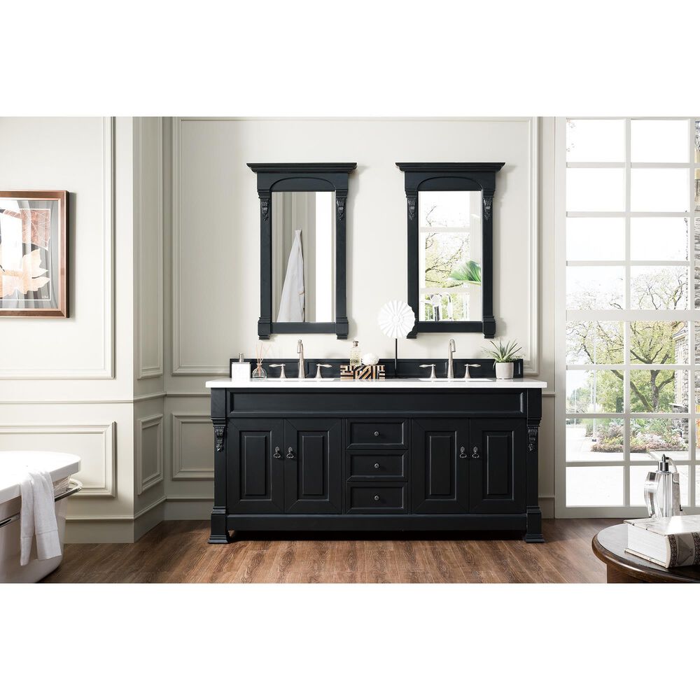 James Martin Vanities Brookfield 72&quot; Double Vanity Cabinet in Antique Black, , large