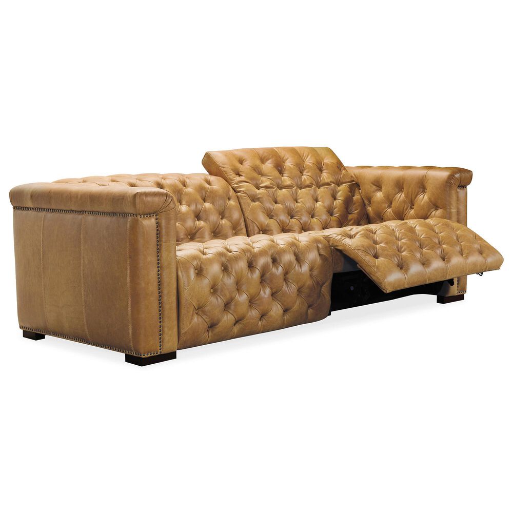 Hooker Furniture Savion Power Reclining Sofa with Power in Saddlebag Coin, , large