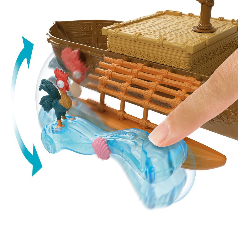 Disney Princess Moana Floating Ocean Voyager Canoe Boat Set, , large