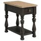 Riverside Furniture Barrington 1-Drawer Side Table in Antique Oak and Matte Black, , large