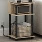 HOMLUX 3-Tier Turn-N-Tube End Table in Bauhaus Oak and Black, , large