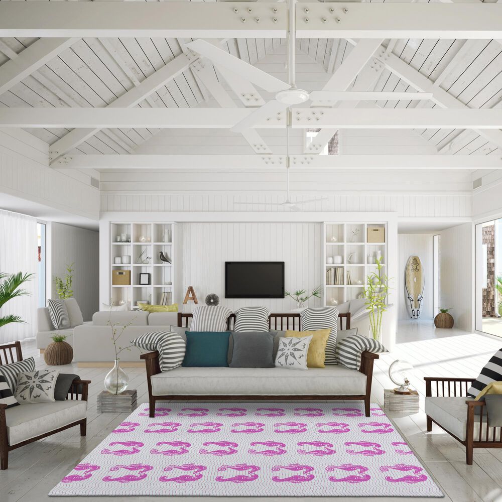 Dalyn Rug Company Seabreeze 9&#39; x 12&#39; Flamingo Area Rug, , large