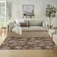 Nourison Garden Oasis Floral Mocha 5" x 7" Indoor/Outdoor Area Rug, , large