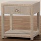 Baxton Studio Nata 1-Drawer Nightstand in Natural, , large