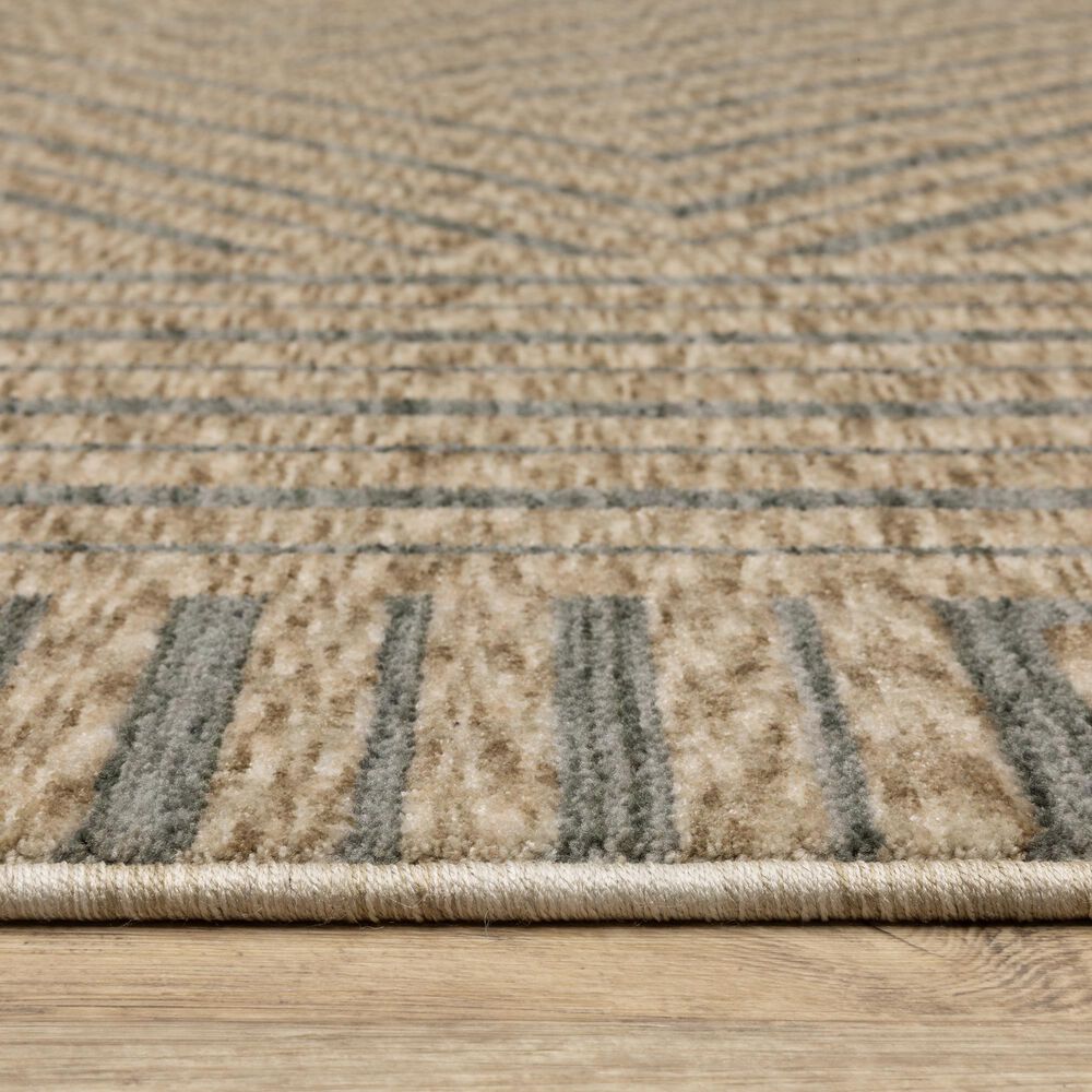 Oriental Weavers Echo ECH01 Beige and Grey 3&#39;3&quot; x 5&#39; Area Rug, , large