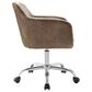 Linon Home Decor Rylen Office Chair with Brown Cushion in Silver, , large