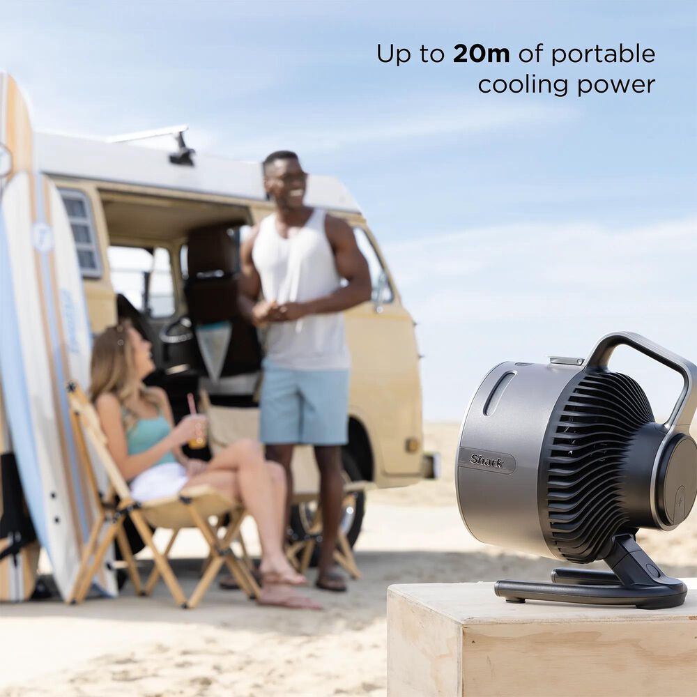 Shark FlexBreeze HydroGo Misting Portable Fan in Charcoal, , large