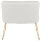 Lumisource Casper Accent Chair in Cream Velvet and Gold, , large