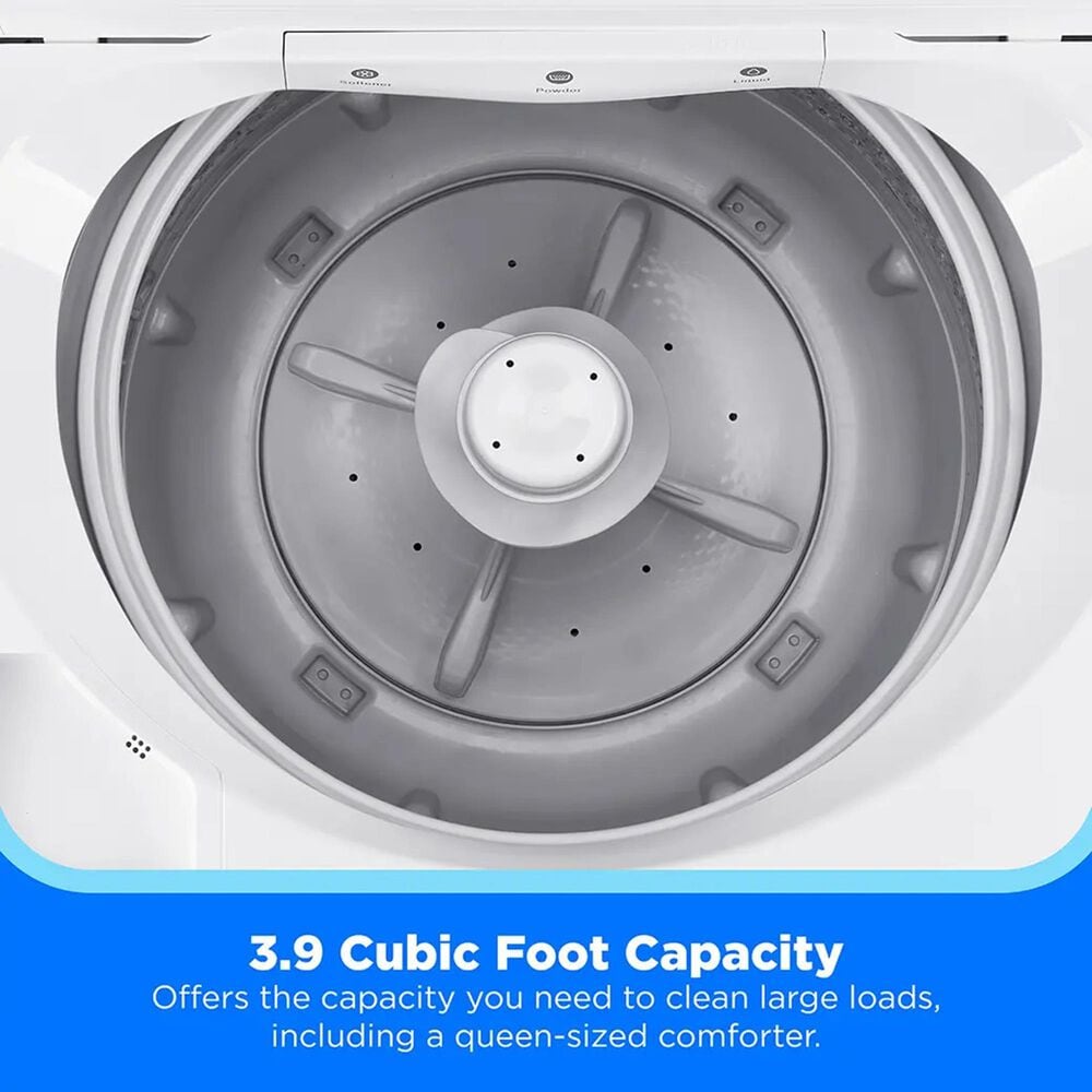 Midea 3.9 Cu. Ft. Top Load Washer and 7.0 Cu. Ft. Top Load Electric Dryer in White, , large