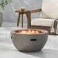 Hearth and Haven Outdoor Bowl-Shaped Propane Fire Pit with 40,000 BTU Output in Light Gray, , large