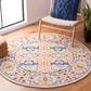 Safavieh Micro-Loop 5" Round Beige and Blue Area Rug, , large