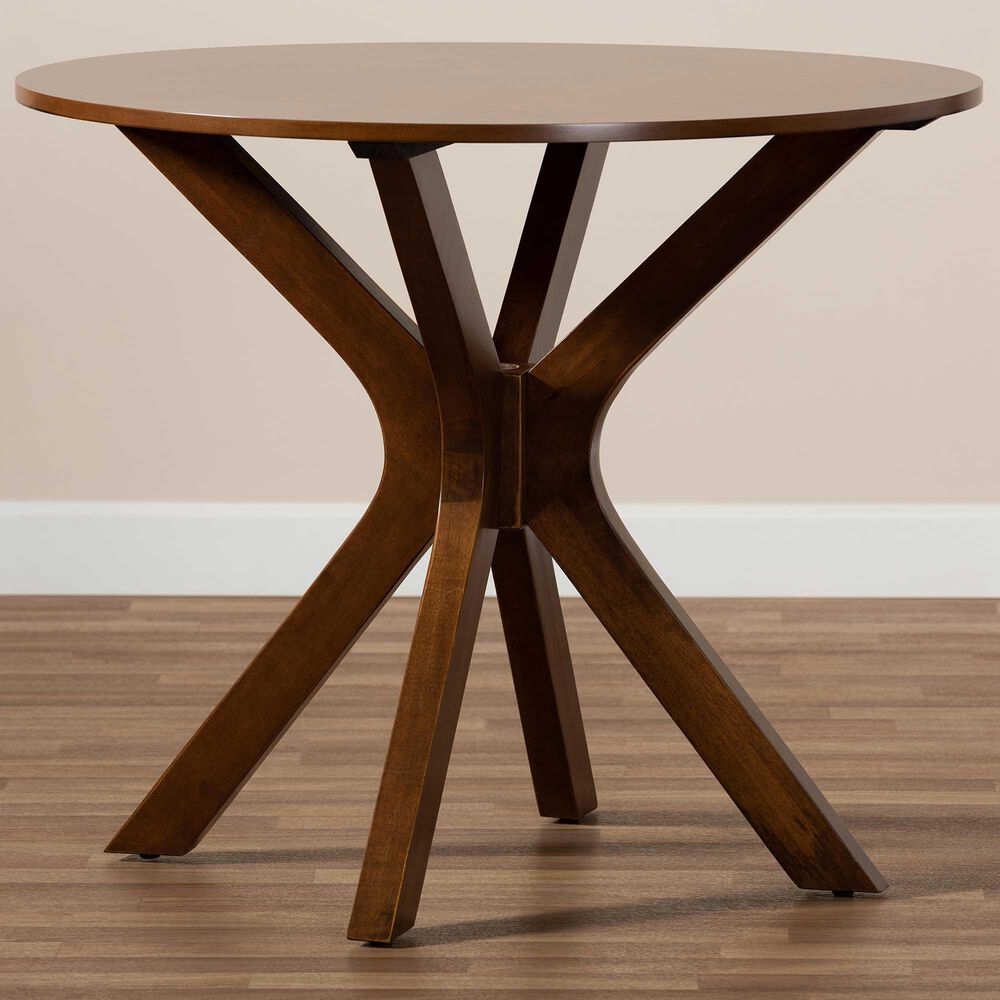 Baxton Studio Kenji 35" Dining Table in Walnut, , large