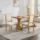 Hearth and Haven Upholstered Side Chair with Square Backrest in Beige (Set of 2), , large
