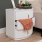 Linon Home Decor Chantel 3-Drawer Nightstand in White, , large