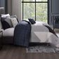 BEBEJAN Geo Fusion 5-Piece Queen Comforter Set in Navy, Grey and Ivory, , large