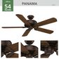 Hunter Panama 54" Ceiling Fan in Brushed Cocoa, , large