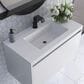 James Martin Mantova 35.4" Single Bathroom Vanity in Glossy White and Matte Black with 2 cm Glossy White Solid Surface Top and Rectangular Sink, , large