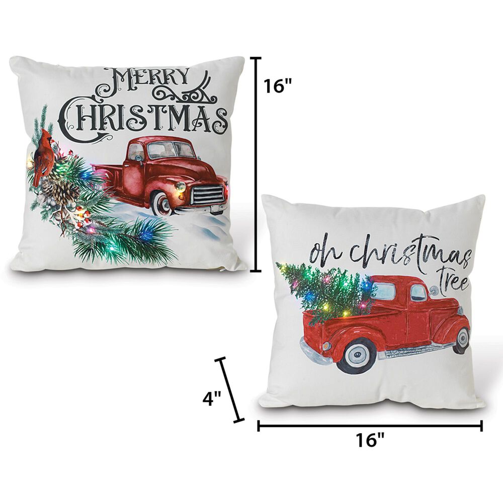 The Gerson Company 16&quot; Lighted Pillow in White &#40;Set of 2&#41;, , large