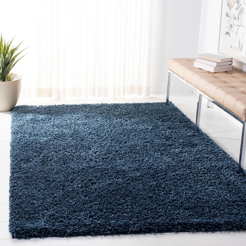 Safavieh August Shag AUG200M 3&#39; x 5&#39; Navy Area Rug, , large