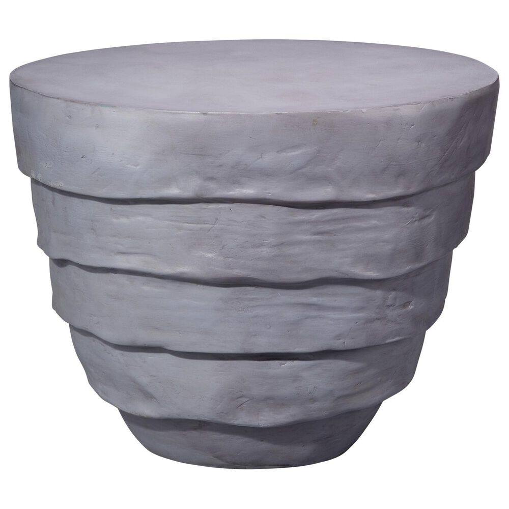 Splendor Living Marlowe Fiber Glass Indoor/Outdoor Side Table in Steel Grey, , large