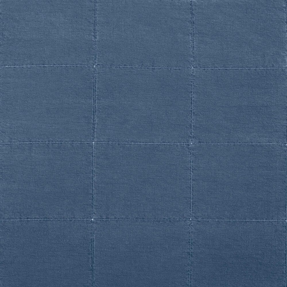 Ann Gish Cotton Canvas 30" x 36" Throw Pillow in Denim, , large