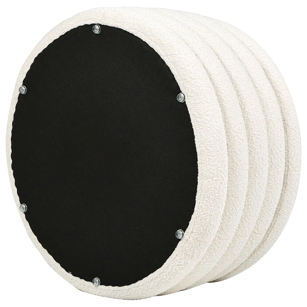 Jennifer Taylor Home Fuji Storage Ottoman in Ivory White, , large